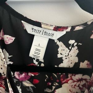 Floral black sleeveless top